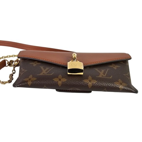 LOUIS VUITTON Small Mini Padlock on Chain Strap Bag Monogram Leather Brown LV - Picture 8 of 14